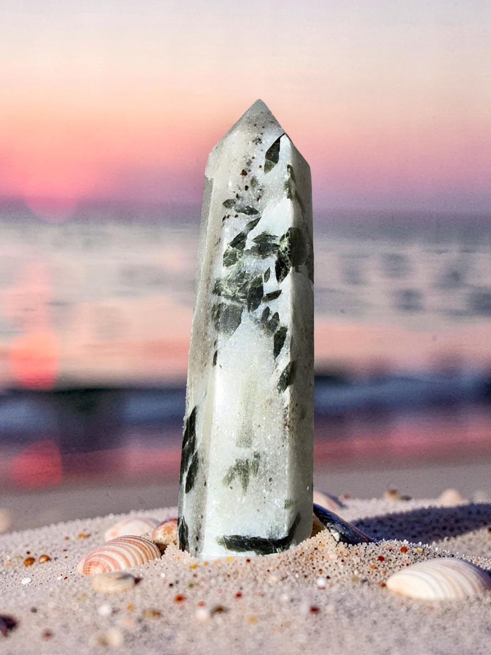 3” Green Tourmaline in Quartz